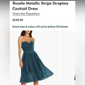 Dress the Population Rosalie dress. Size 2.